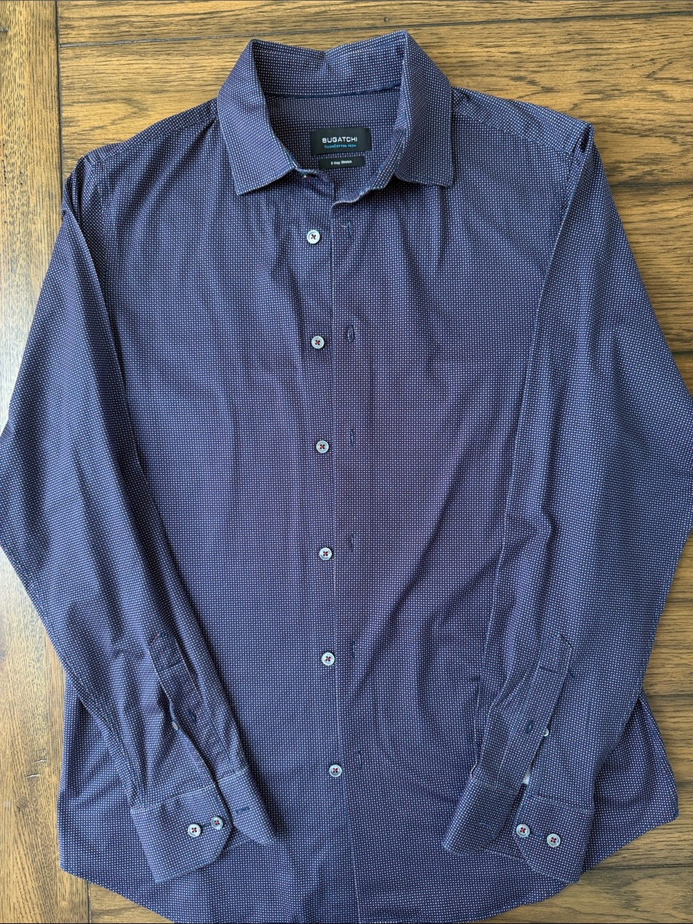 Bugatchi Navy Microdot Dress Shirt